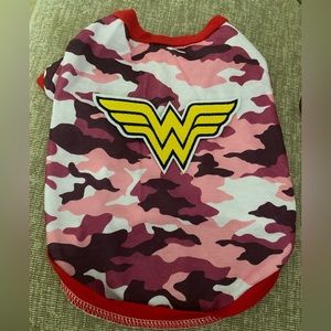 Wonder Woman pink camo camouflage army warrior tshirt dc super hero top costume